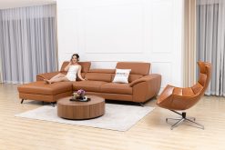 Sofa da thật màu da bò nguyên bản 2177L