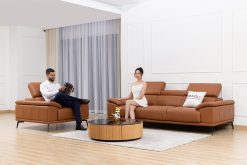 Sofa da bò Ý thiết kế Ý nhập nguyên bộ 2185-L1